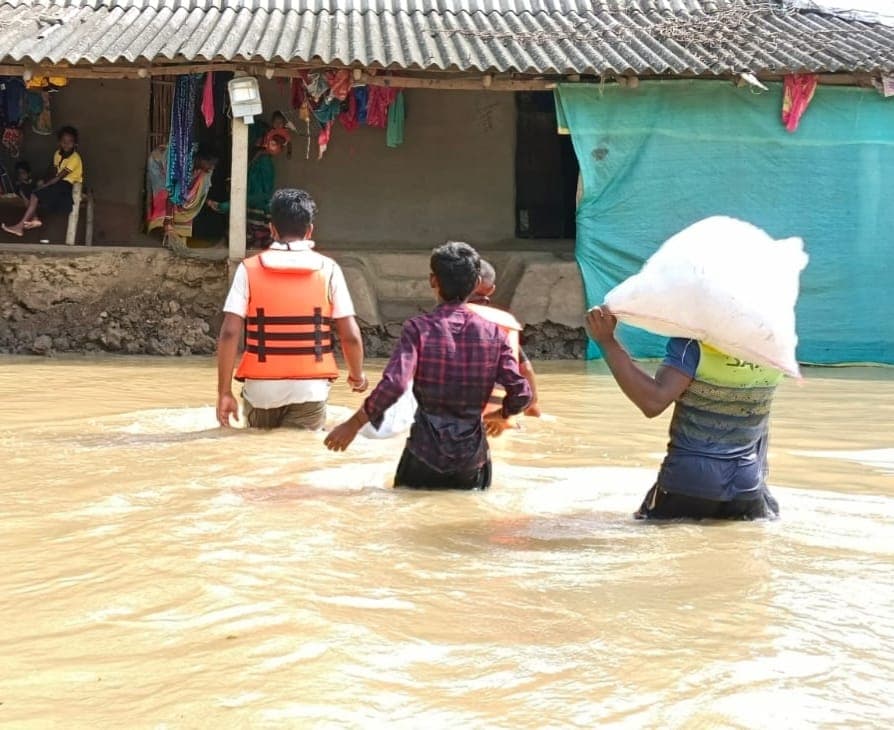 Flood relief efforts across Odisha